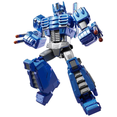 Blokees Transformers Galaxy Version 06 Parallel Universe Orion Pax blue metallic super chase robot render