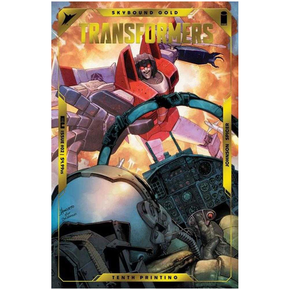 Skybound Image Transformers Issue 02 Cover B Gold Tenth Printing