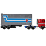 Mattel Hot Wheels Transformers Track Fleet Optimus Prime 1:64 scale die cast truck trailer toy side