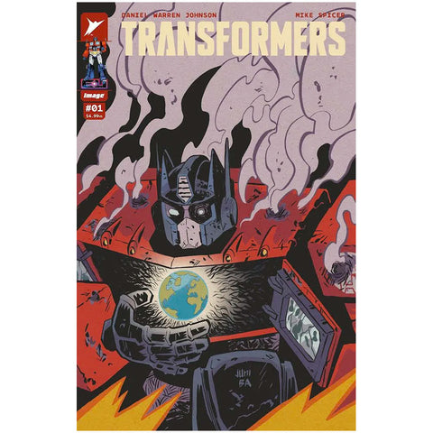 Skybound Image Comics Transformers Issue 1 retailer exclusive cover juni ba variant optimus prime comic book