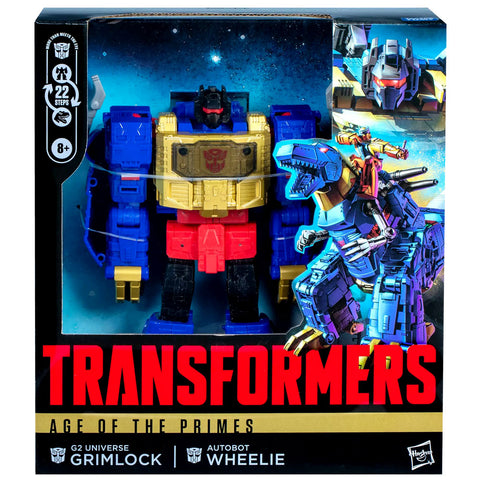 Transformers Generations age of the primes g2 universe grimlock autobot wheelie leader hasbro usa box package front