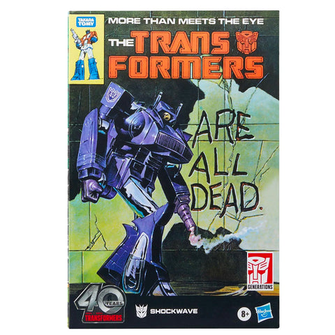 Transformers Generations comic edition shockwave voyager 40th Anniversary marvel comics box package front