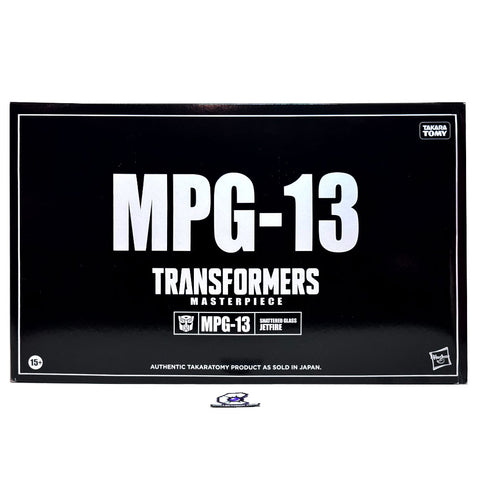 Transformers Masterpiece MPG-13 Shattered Glass Jetfire Skyfire hasbro usa box package black sleeve front