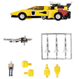 Transformers Missing Link C-05 Sunstreaker takaratomy japan T-spark yellow lamborghini countach race car toy accessories layout