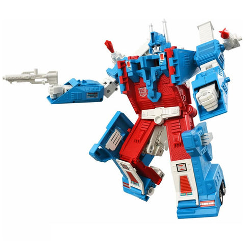 Transformers Missing Link C-10 Ultra Magnus TakaraTomy Japan blue white red robot action figure toy box art pose