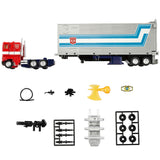 Transformers Missing Link C-01 Optimus Prime Toy Edition Hasbro USA red robot action figure trailer toy accessories