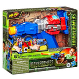 Transformers Movie ROTB Rise of the BEasts Nerf 2-in-1 Optimus Prime Blaster Hasbro Pre-production old logo box package front angle