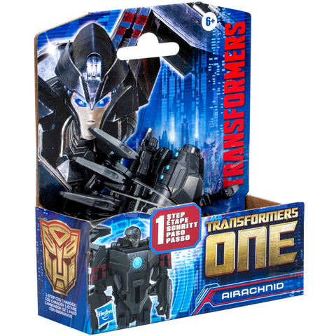 Transformers One Movie Airachnid 1-Step Cog Changer box package front angle