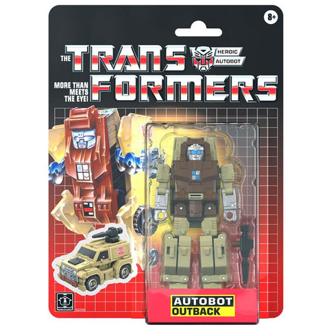 Transformers Retro G1 Autobot Outback deluxe hasbro usa walmart exclusive box package front render