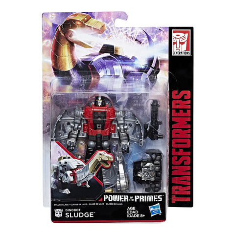 Transformers Power of the Primes Sludge Deluxe dinobot packaging