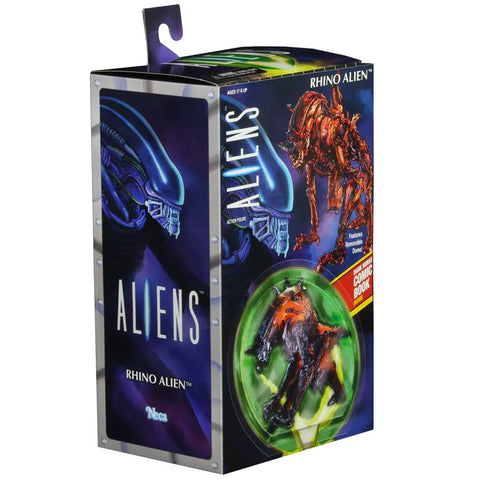 NECA Aliens Kenner Tribute Ultimate Rhino Alien Box Package Front
