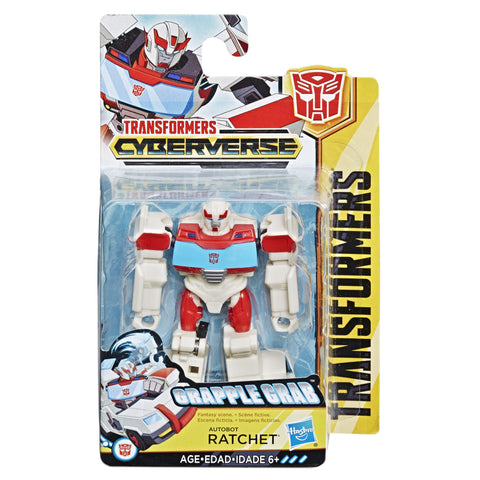 Transformers Cyberverse Scout Class Autobot Ratchet toy box package
