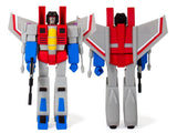 Super 7 ReAction Transformers G1 Decepticon Starscream with Megatron gun Toy front back