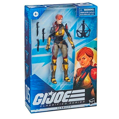 Hasbro G.I. Joe Classified Series 05 Scarlett 2021 redeco box package front angle
