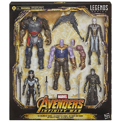 Hasbro Marvel Legends Series Avengers: Infinity War The Children of Thanox 5-pack Giftset amazon exclusive box package front