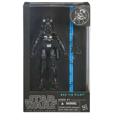 Hasbro Star Wars The Black Series 05 Tie Fighter Pilot blue box package front
