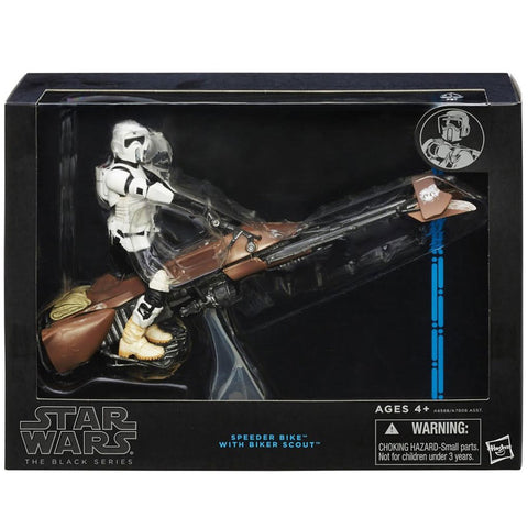 Hasbro Star wars The Black Series Deluxe Speeder Bike with Biker Scout vehicle Box package front