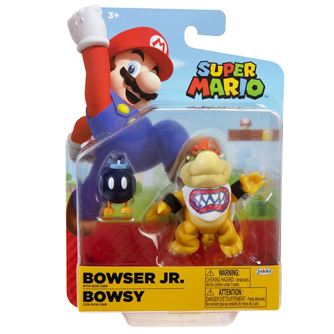 World of Nintendo Super Mario Bowser Jr. with Bob-Omb - 4-inch