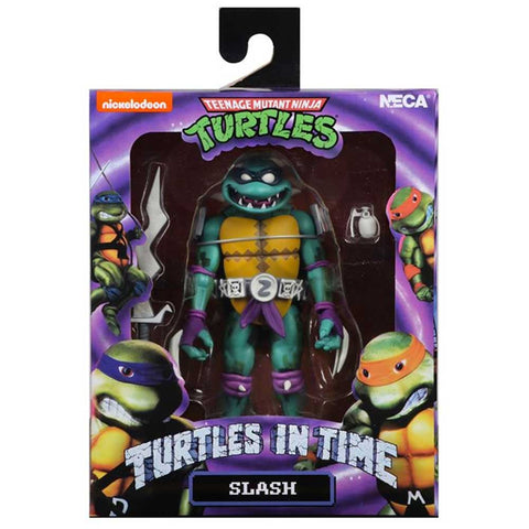 NECA TMNT Teenage Mutant Ninja Turtles In Time Slash Video Game Box Package Front