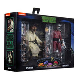 NECA TMNT Teenage Mutant Ninja Turtles 90s movie splinter vs shredder 2-pack giftset box package side angle