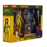 NECA TMNT Teenage Mutant Ninja Turtles Cartoon April Oneil foot soldier bashed 2-pack box package angle