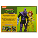 NECA TMNT Teenage Mutant Ninja Turtles Cartoon April Oneil foot soldier bashed 2-pack box package back