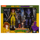 NECA TMNT Teenage Mutant Ninja Turtles Cartoon April Oneil foot soldier bashed 2-pack box package front
