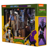 NECA TMNT Teenage Mutant Ninja Turtles Cartoon Casey Jones vs Foot Soldier Slashed 2-pack Box package side