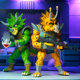 NECA TMNT Teenage Mutant Ninja Turtles Cartoon Zarax Zork 2-pack action figure toys standing around