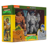 NECA TMNT Teenage Mutant Ninja Turtles General Traag Granitor Rock Solider 2-pack box package angle side