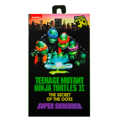 NECA TMNT 2 Secret of the ooze 30th anniversary super shredder box package front