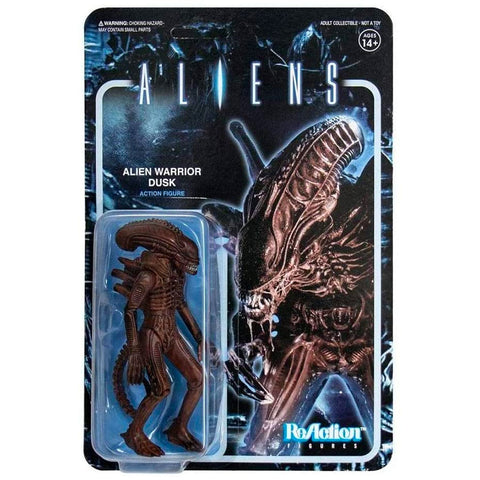 Super 7 Aliens Reaction Alien Warrior Dusk brown box package front