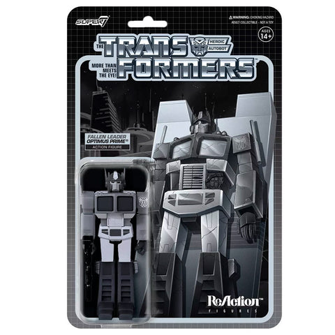 Super 7 ReAction Transformers G1 Fallen Leader Optimus Prime Target Exclusive Box Package Front
