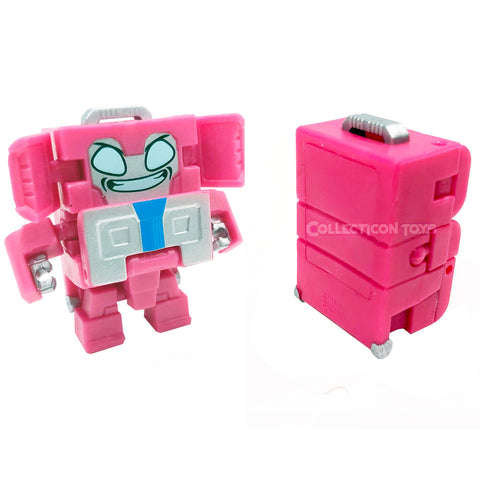 Transformers Botbots Series 5 Frequent Flyers Tidy Trunksky pink puggage suitcase toy