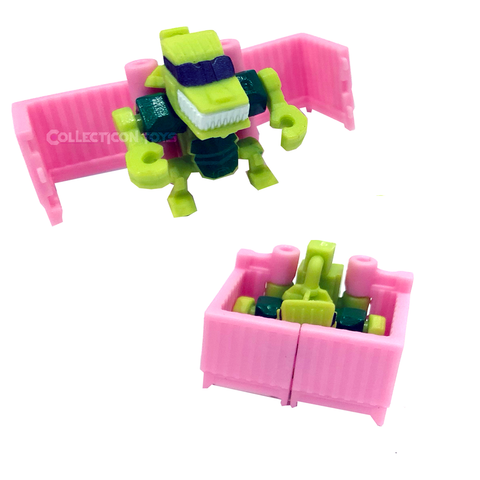 Transformers Botbots Series 5 Home Rangers Reptilin' Sleepstylin' pink crib robot toy