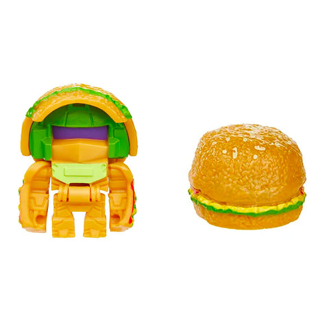 Transformers Botbots Series 6 Rucksu Rally Hunger Hubs Veggietron burger robot action figure toy