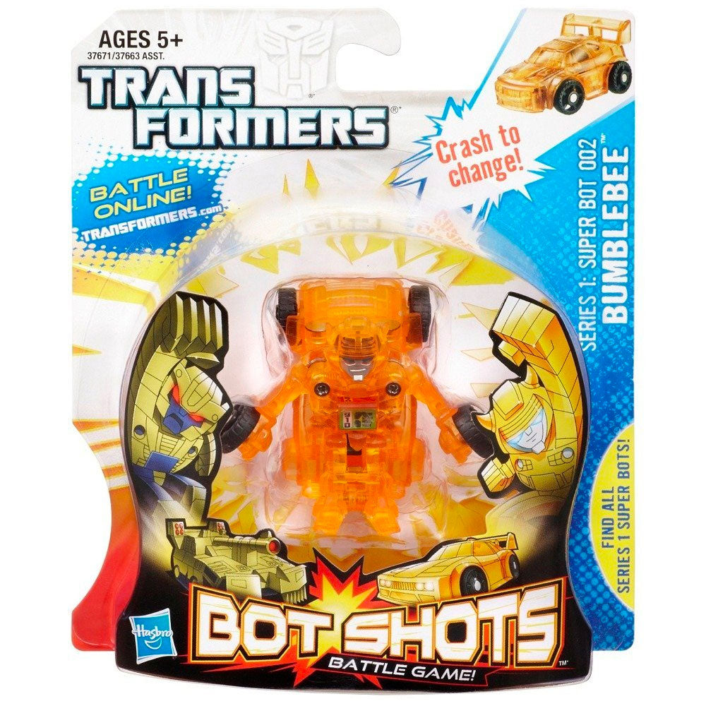 Transformers Botshots Series 1: Super Bot 002 Bumblebee Clear Car