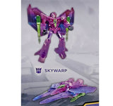 Transformers Cyberverse Adventures Seekers Sinister Strikeforce Warrior Class Ghost Skywarp box back
