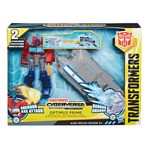 Transformers Cyberverse Warrior Class Optimus Prime Battle Base Trailer giftset Box Package
