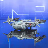 Transformers Earthspark Megatron Deluxe build-a-figure helicopter vehicle photo