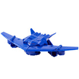 Transformers Earthspark Soundwave 1-step flip changer blue stealth drone plane toy angle
