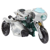 Transformers Earthspark Terran Thrash Warrior silver motorcycle toy front