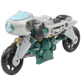 Transformers Earthspark Terran Thrash Warrior silver motorcycle toy side