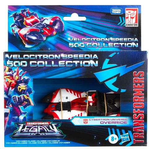 Transformers Generations Legacy Velocitron Speedia 500 Collection Cybertron Universe Override Voyager Nitro Convoy Walmart Exclusive box package front