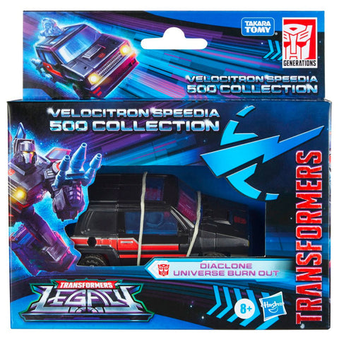 Transformers Generations Legacy Velocitron Speedia 500 collecticon diaclone universe burn out deluxe walmart exclusive box package front