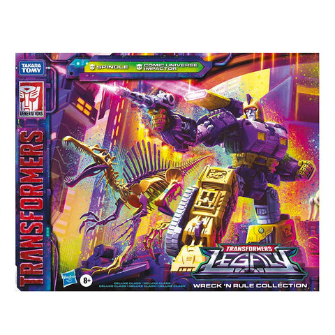 Transformers Generations Legacy Wreck n' Rule Collection Amazon Exclusive spindle comic universe impactor deluxe 2-pack box package front