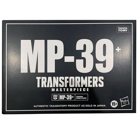 Transformers Masterpiece MP-39+ Spinout Red Diaclone Sunstreaker Box package black sleeve Front USA Hasbro