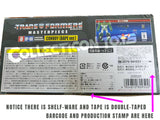 Transformers Masterpiece MP-10A Convoy Bape Ver Green Barcode Box Package Bottom Authentic