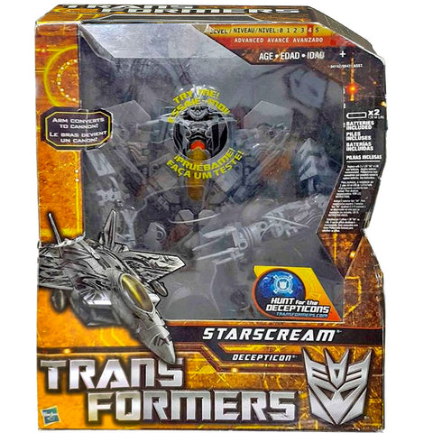 Transformers Movie Hunt for the Decepticons Starscream Leader Hasbro Brazil multilingual box package front