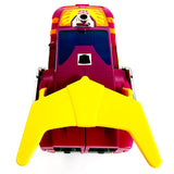 Transformers Pink Prototype G1 hot Rod custom part swap collecticon toys race car toy top angle